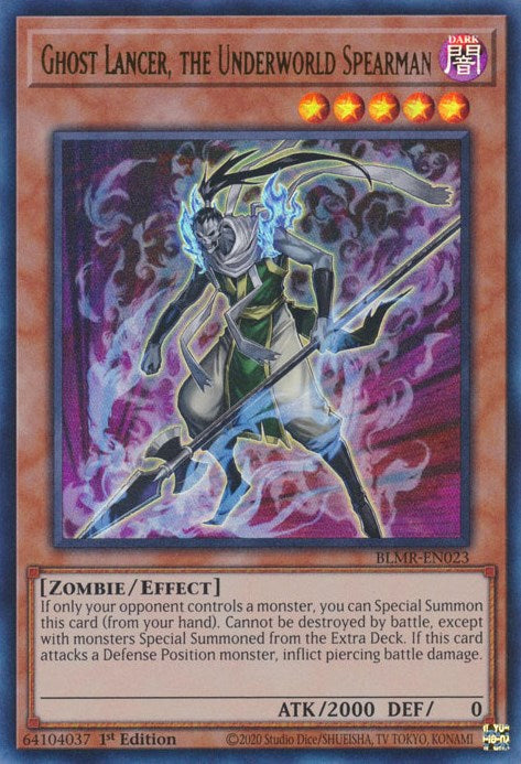 Ghost Lancer, the Underworld Spearman [BLMR-EN023] Ultra Rare Yu-Gi-Oh!