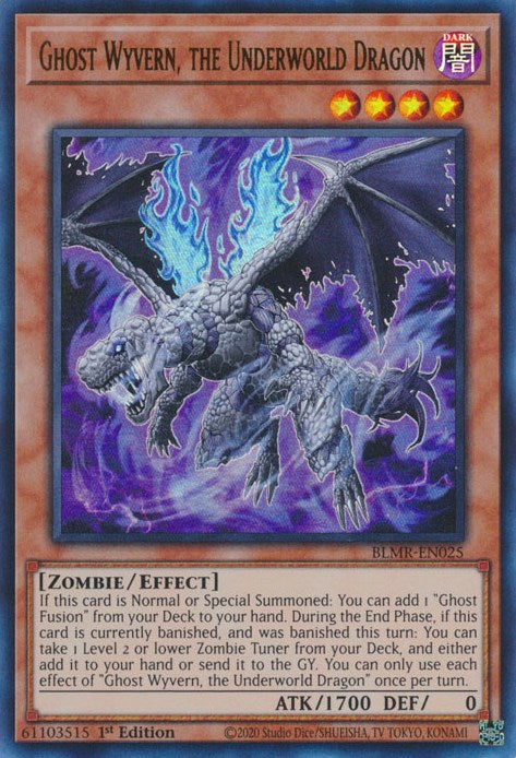 Ghost Wyvern, the Underworld Dragon [BLMR-EN025] Ultra Rare Yu-Gi-Oh!
