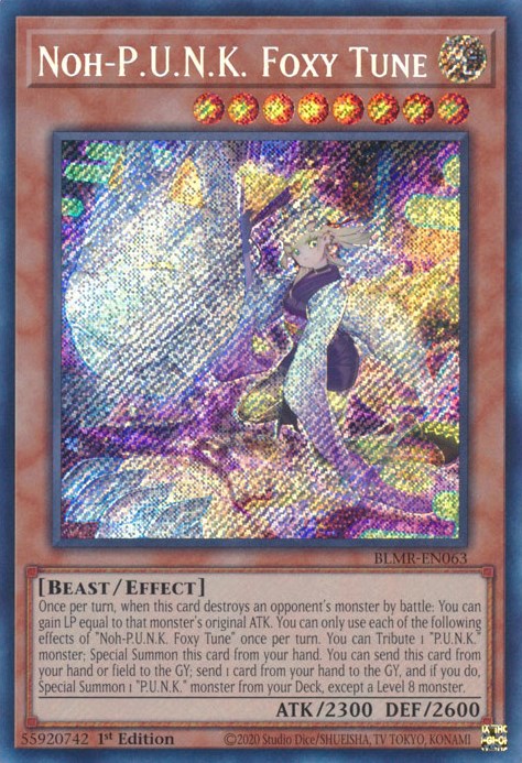Noh-P.U.N.K. Foxy Tune [BLMR-EN063] Secret Rare Yu-Gi-Oh!