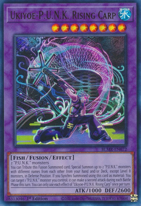 Ukiyoe-P.U.N.K. Rising Carp [BLMR-EN072] Ultra Rare Yu-Gi-Oh!