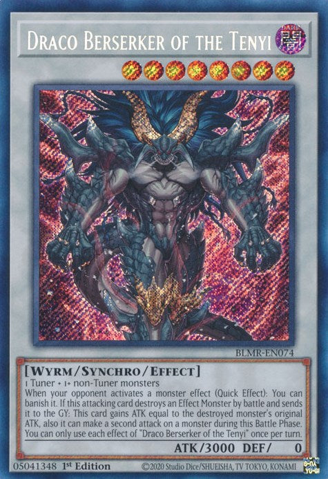 Draco Berserker of the Tenyi [BLMR-EN074] Secret Rare Yu-Gi-Oh!