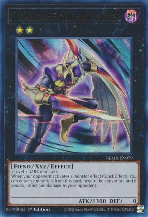 Number 65: Djinn Buster [BLMR-EN079] Ultra Rare Yu-Gi-Oh!