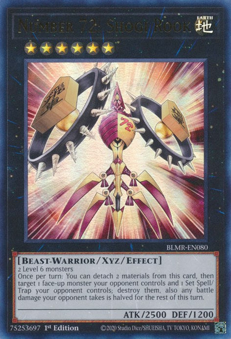 Number 72: Shogi Rook [BLMR-EN080] Ultra Rare Yu-Gi-Oh!