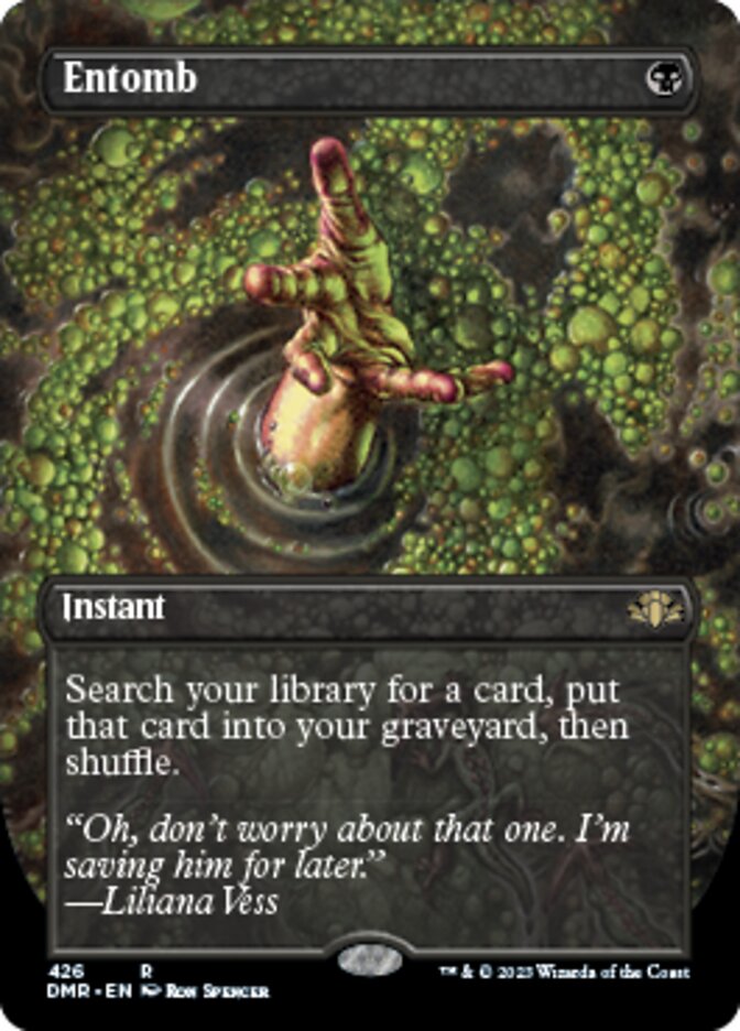 Entomb (Borderless Alternate Art) [Dominaria Remastered] Magic: The Gathering