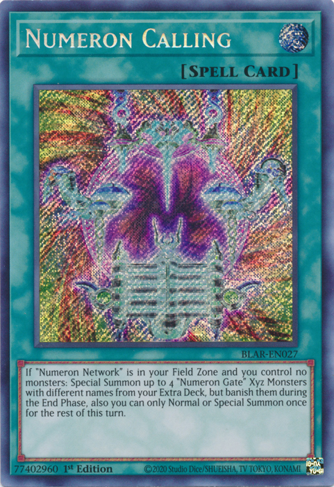 Numeron Calling [BLAR-EN027] Secret Rare Yu-Gi-Oh!