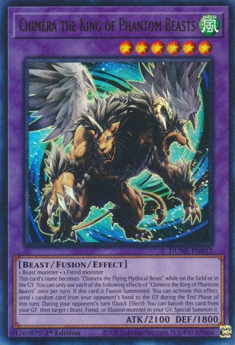 Chimera the King of Phantom Beasts [DUNE-EN033] Ultra Rare Yu-Gi-Oh!