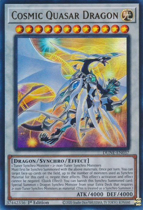 Cosmic Quasar Dragon [DUNE-EN037] Ultra Rare Yu-Gi-Oh!