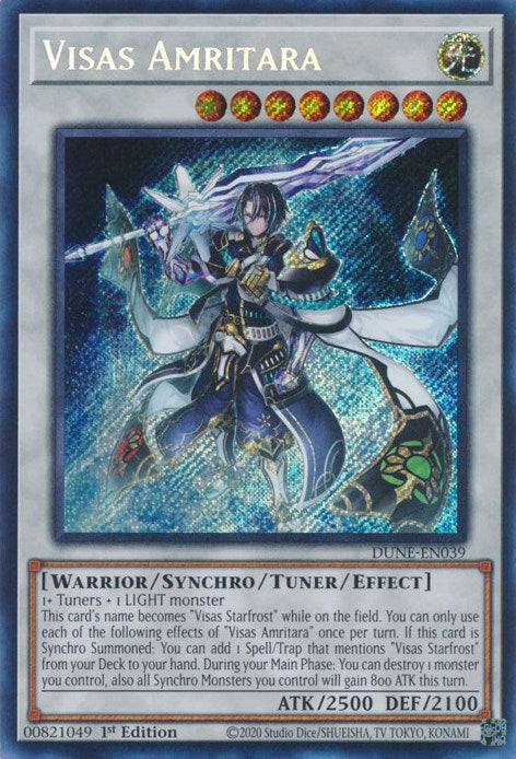 Visas Amritara [DUNE-EN039] Secret Rare Yu-Gi-Oh!