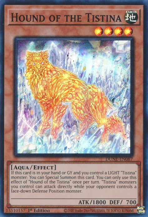 Hound of the Tistina [DUNE-EN087] Super Rare Yu-Gi-Oh!