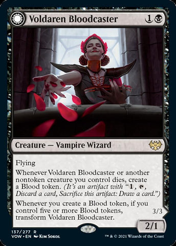 Voldaren Bloodcaster // Bloodbat Summoner [Innistrad: Crimson Vow] Magic: The Gathering