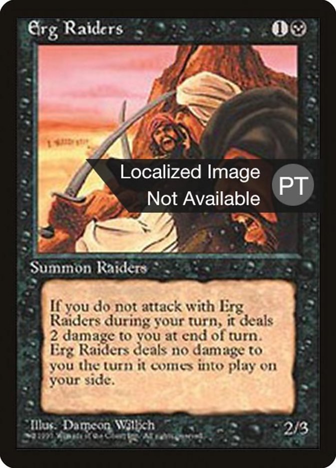 Erg Raiders [Fourth Edition (Foreign Black Border)] Magic: The Gathering