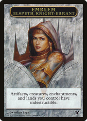 Emblem - Elspeth, Knight-Errant // Soldier Double-Sided Token [Modern Event Deck 2014 Tokens] Magic: The Gathering