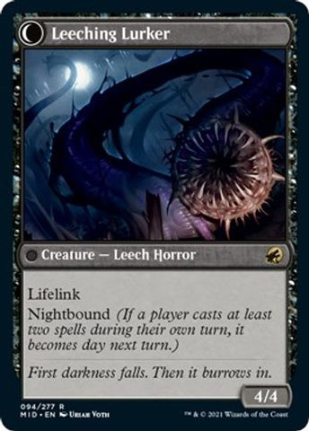 Curse of Leeches // Leeching Lurker [Innistrad: Midnight Hunt] Magic: The Gathering