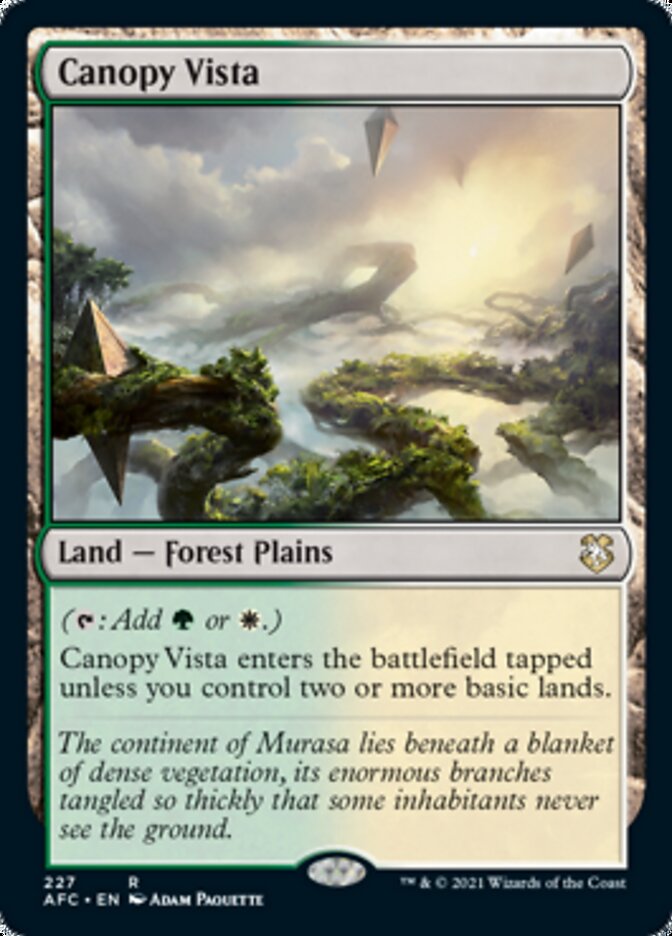 Canopy Vista [Dungeons & Dragons: Adventures in the Forgotten Realms Commander] Magic: The Gathering