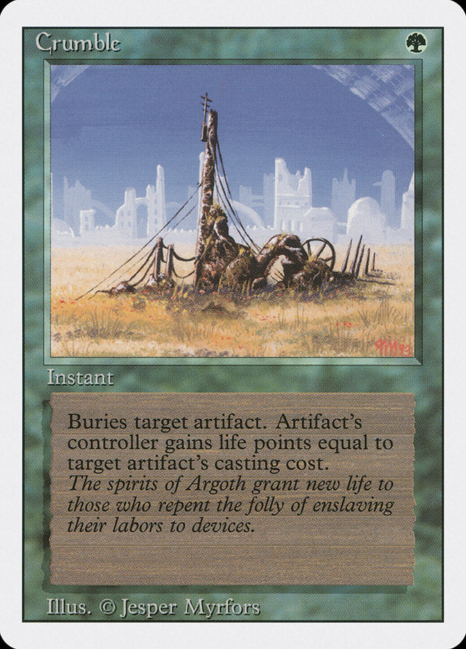 Crumble [Revised Edition] Magic: The Gathering