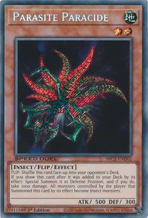 Parasite Paracide [SBC1-END02] Secret Rare Yu-Gi-Oh!
