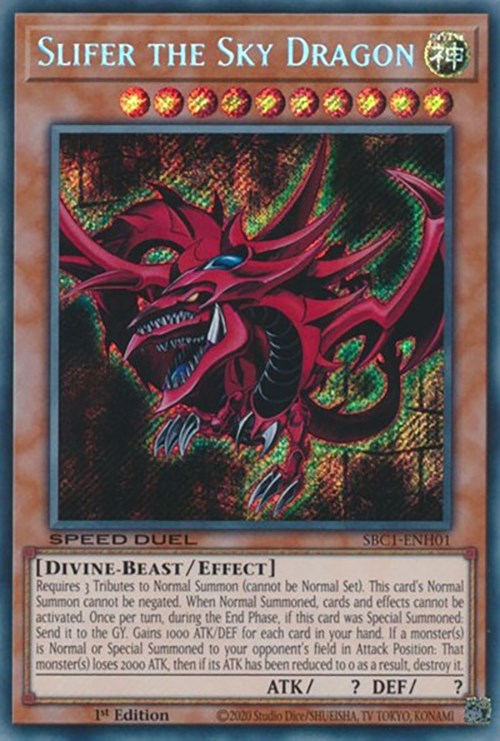 Slifer the Sky Dragon [SBC1-ENH01] Secret Rare Yu-Gi-Oh!