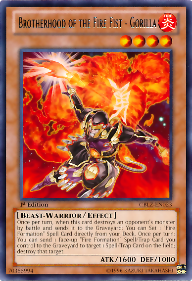 Brotherhood of the Fire Fist - Gorilla [CBLZ-EN023] Rare Yu-Gi-Oh!