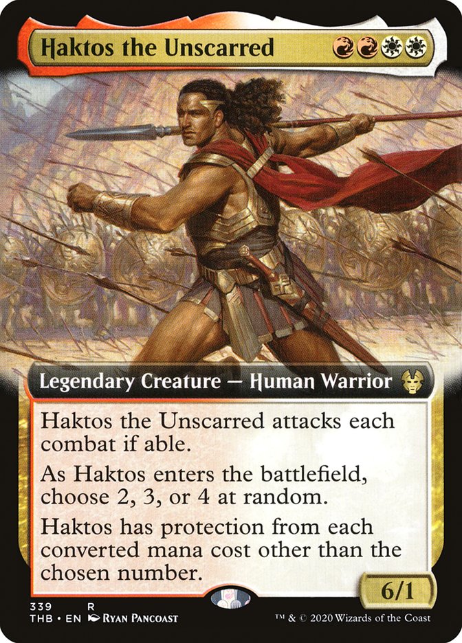 Haktos the Unscarred (Extended Art) [Theros Beyond Death] Magic: The Gathering