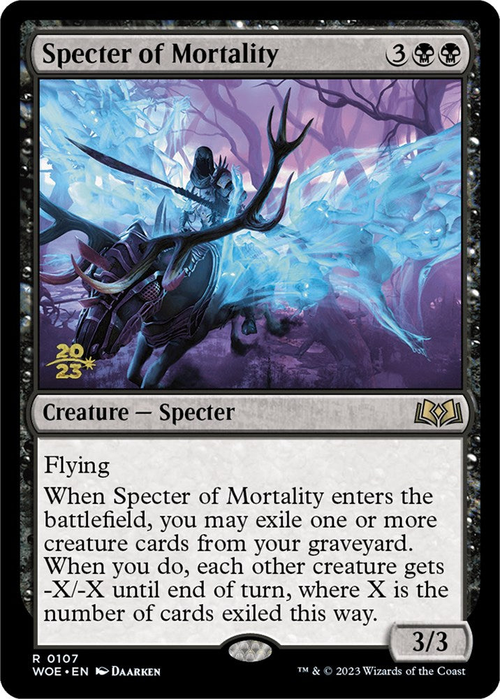 Specter of Mortality [Wilds of Eldraine Prerelease Promos] Magic: The Gathering