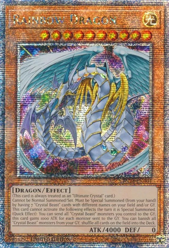 Rainbow Dragon [TN23-EN004] Quarter Century Secret Rare Yu-Gi-Oh!