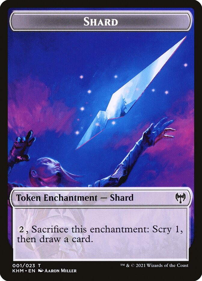 Human Warrior // Shard Double-Sided Token [Kaldheim Tokens] Magic: The Gathering