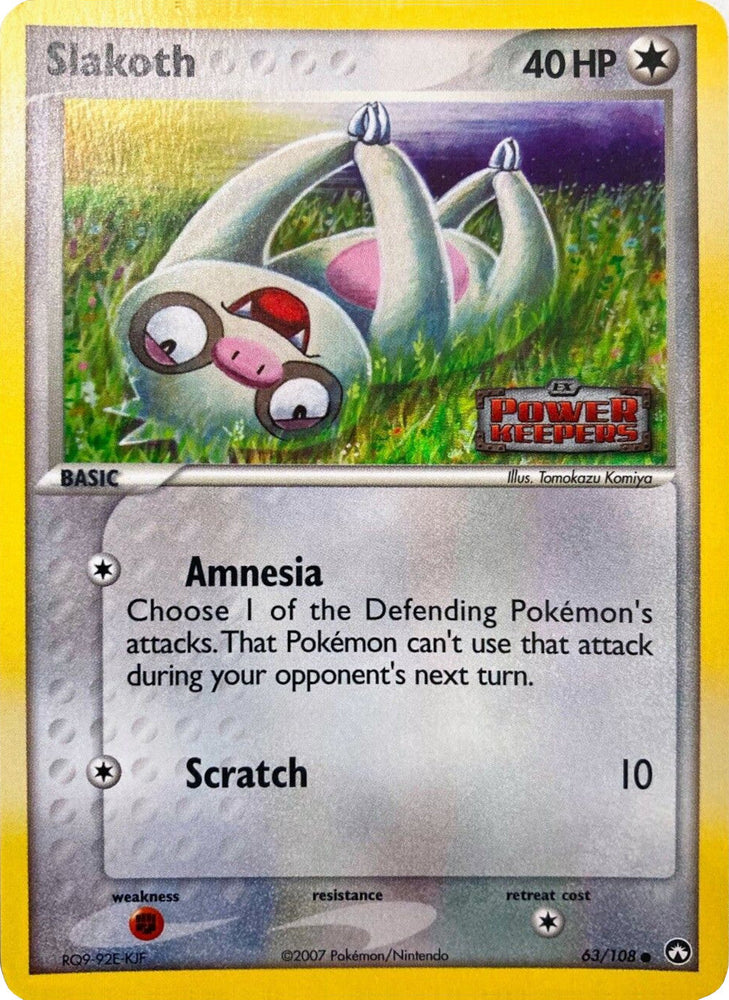 Slakoth (63/108) (Stamped) [EX: Power Keepers] Pokémon