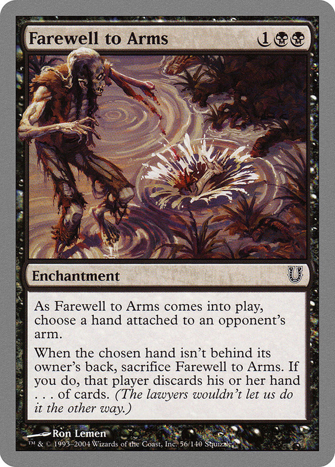 Farewell to Arms [Unhinged] Magic: The Gathering