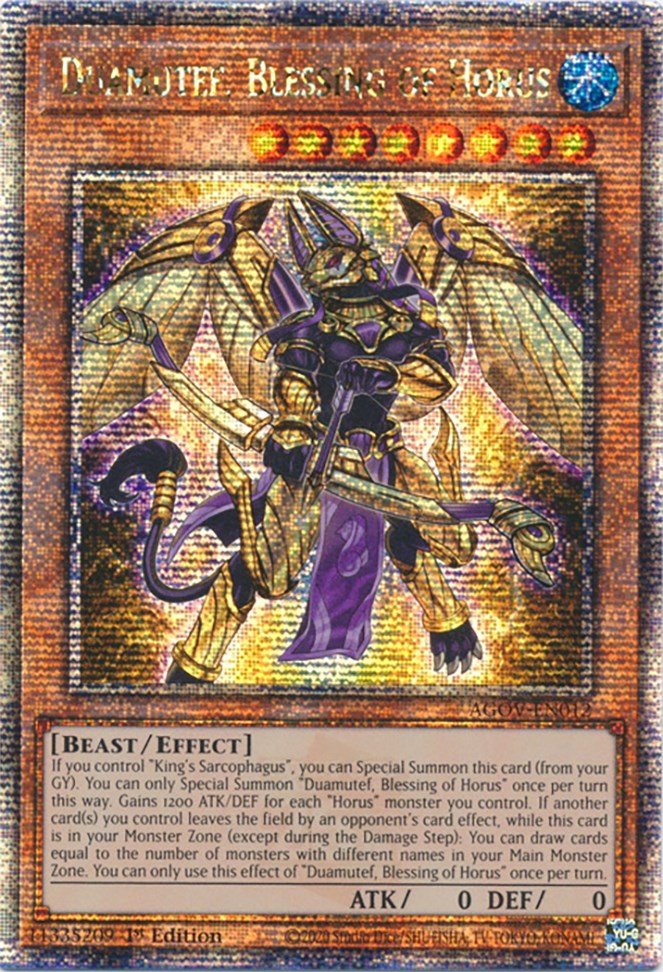 Duamutef, Blessing of Horus (Quarter Century Secret Rare) [AGOV-EN012] Quarter Century Secret Rare Yu-Gi-Oh!