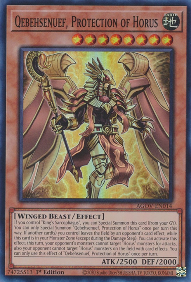 Qebehsenuef, Protection of Horus [AGOV-EN014] Super Rare Yu-Gi-Oh!