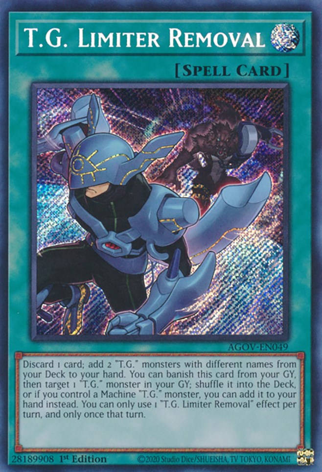 T.G. Limiter Removal [AGOV-EN049] Secret Rare Yu-Gi-Oh!