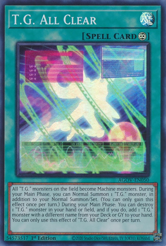 T.G. All Clear [AGOV-EN050] Super Rare Yu-Gi-Oh!