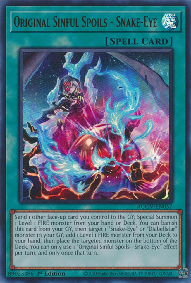 Original Sinful Spoils - Snake-Eye [AGOV-EN057] Ultra Rare Yu-Gi-Oh!