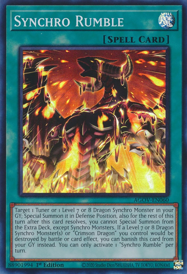 Synchro Rumble [AGOV-EN060] Super Rare Yu-Gi-Oh!