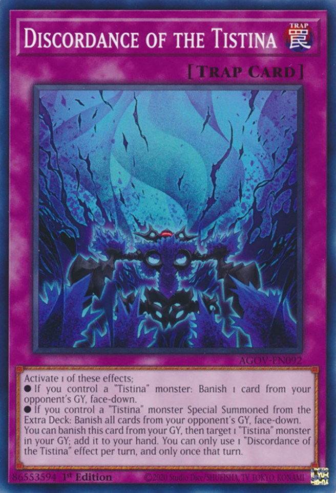 Discordance of the Tistina [AGOV-EN092] Common Yu-Gi-Oh!