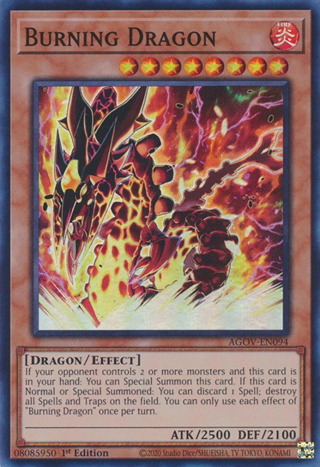 Burning Dragon [AGOV-EN094] Super Rare Yu-Gi-Oh!