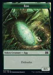 Egg // Phyrexian Golem Double-Sided Token [Double Masters 2022 Tokens] Magic: The Gathering