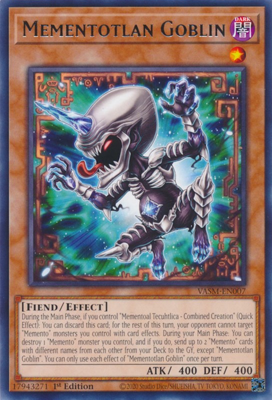 Mementotlan Goblin [VASM-EN007] Rare Yu-Gi-Oh!
