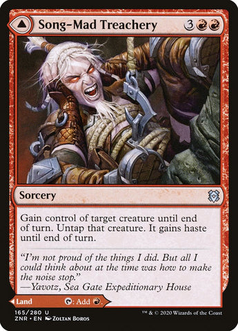 Song-Mad Treachery // Song-Mad Ruins [Zendikar Rising] Magic: The Gathering