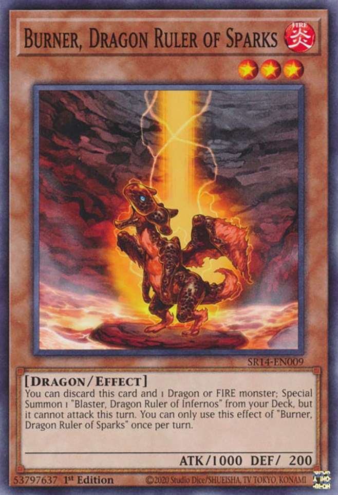Burner, Dragon Ruler of Sparks [SR14-EN009] Common Yu-Gi-Oh!