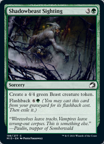 Shadowbeast Sighting [Innistrad: Midnight Hunt] Magic: The Gathering