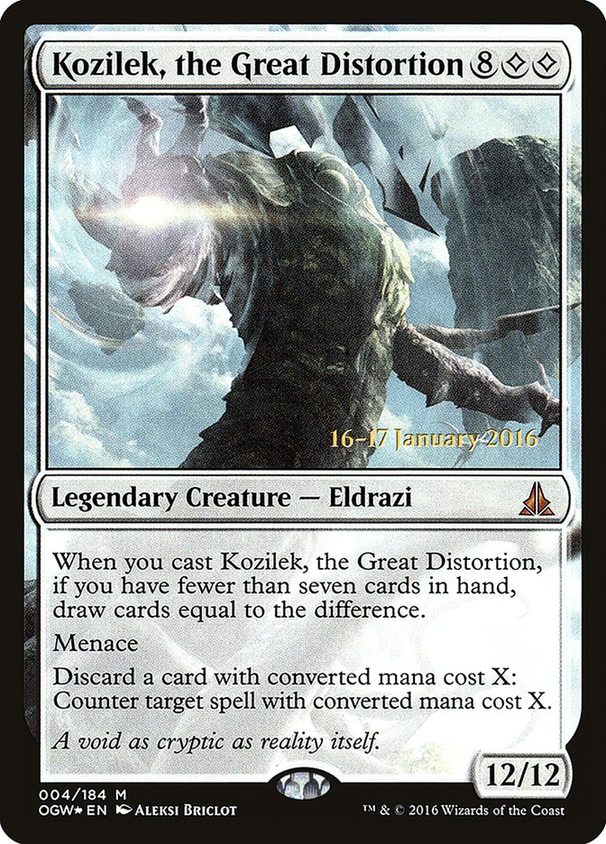 Kozilek, the Great Distortion [Oath of the Gatewatch Prerelease Promos] Magic: The Gathering