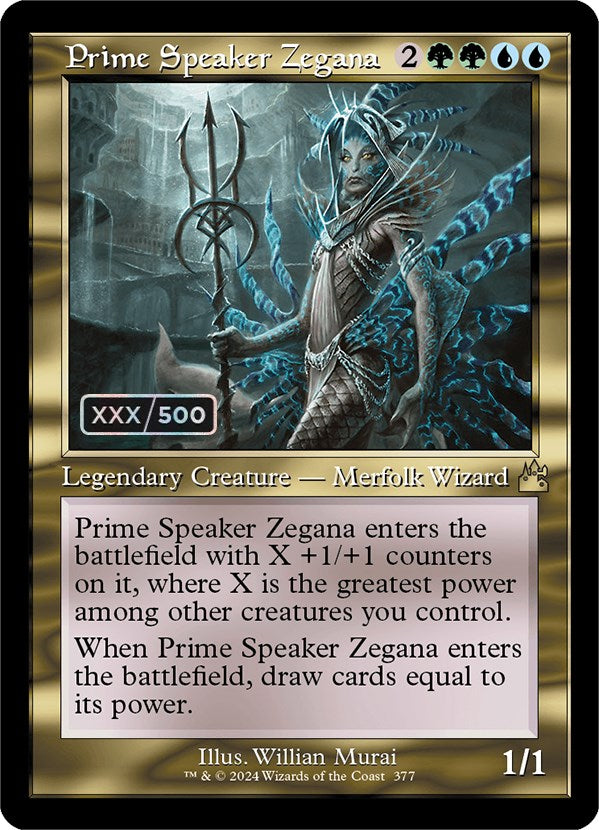 Prime Speaker Zegana (Retro) (Serialized) [Ravnica Remastered] Magic: The Gathering