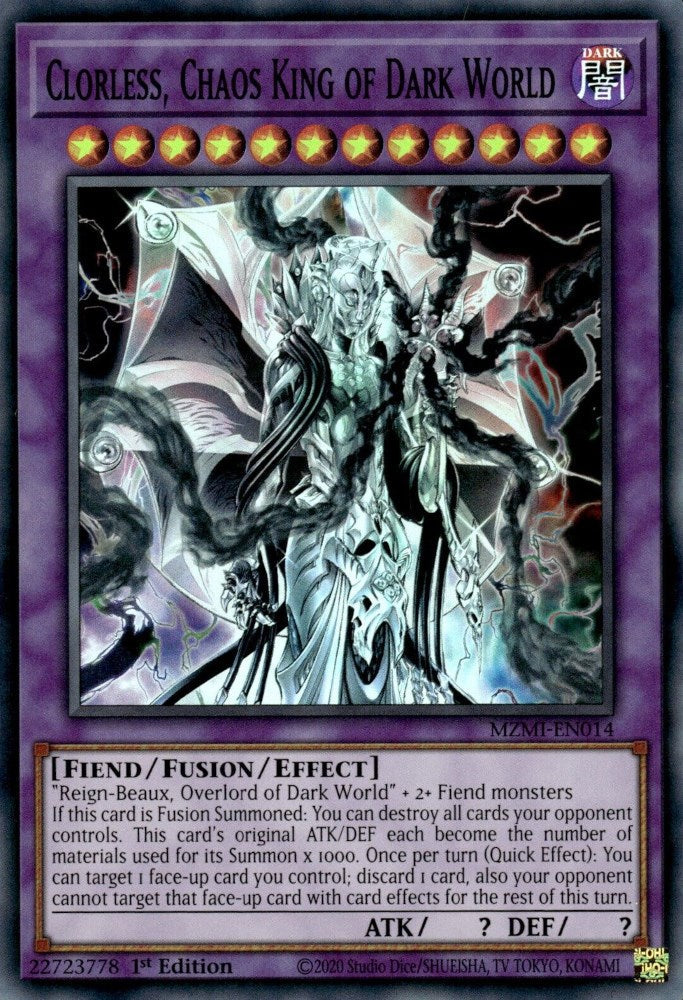 Clorless, Chaos King of Dark World [MZMI-EN014] Super Rare Yu-Gi-Oh!