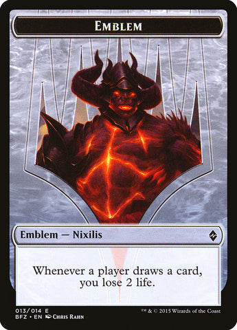 Ob Nixilis Reignited Emblem [Battle for Zendikar Tokens] Magic: The Gathering