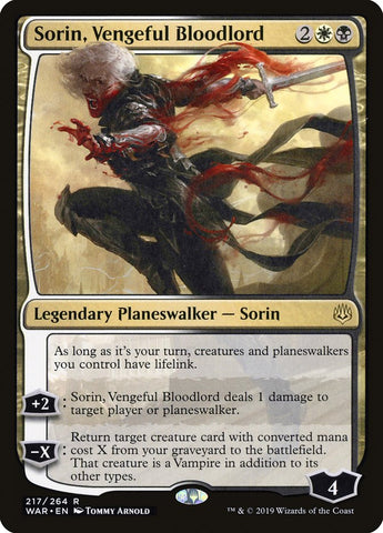 Sorin, Vengeful Bloodlord [War of the Spark] Magic: The Gathering