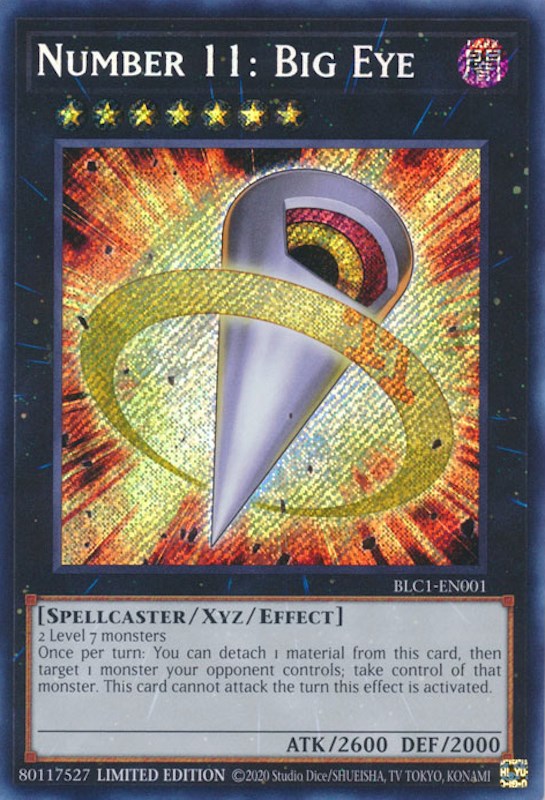 Number 11: Big Eye [BLC1-EN001] Secret Rare Yu-Gi-Oh!