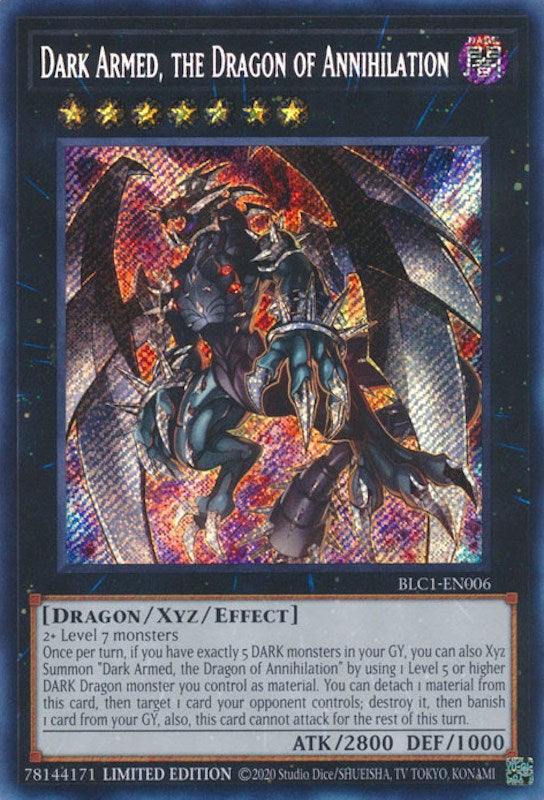 Dark Armed, the Dragon of Annihilation [BLC1-EN006] Secret Rare Yu-Gi-Oh!