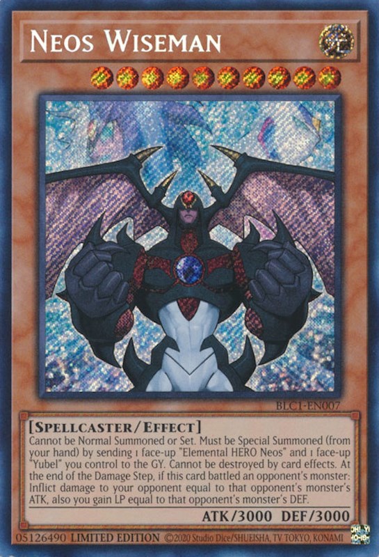Neos Wiseman [BLC1-EN007] Secret Rare Yu-Gi-Oh!