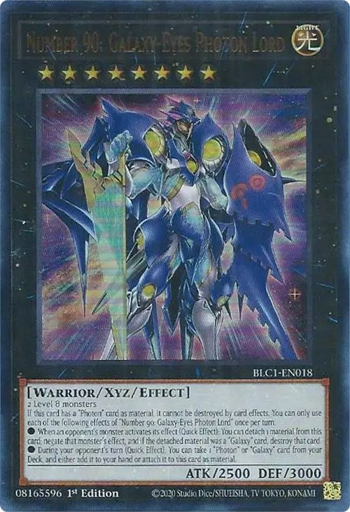 Number 90: Galaxy-Eyes Photon Lord [BLC1-EN018] Ultra Rare Yu-Gi-Oh!